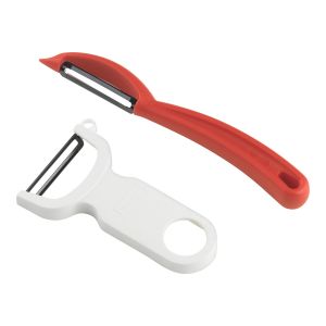 Essential Swiss Peeler Set-White/Red