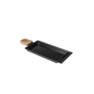 Mini Raclette pan with wooden handle