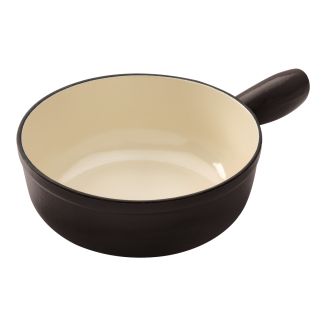 Fondue pot induction cast iron black 24cm