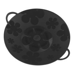 Spill Stopper Black Flower 11in