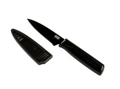 Paring Knife Colori Serrated, Black - Bulk