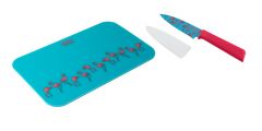 Pattern Flamingo paring knife / cutting board set