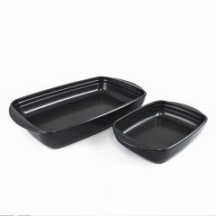 Q Set of 2 9x13 & 6x9 Glass Bakers - Anthracite