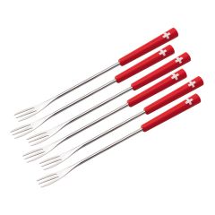 Cheese fondue forks Swiss Cross 6pcs